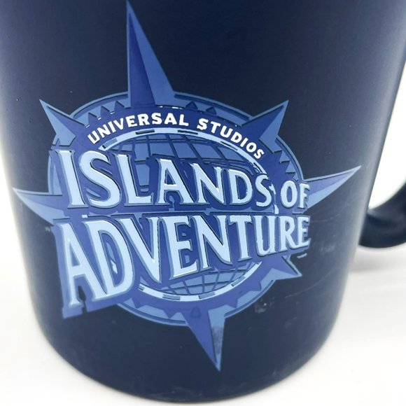 Vtg Very Rare Universal Studios Islands of Adventurs Blue Ceramic Coffee Mug Cup - Picture 6 of 6